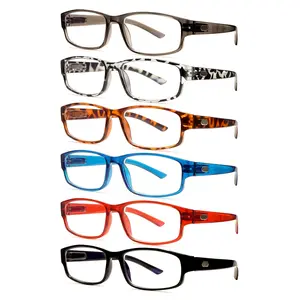 Reading Glasses for Women 6 Pack Fashion Readers for Women Men Spring Hinge Eye Glasses Blue Light Protection Lightweight High Quality Eyewear Clear Vision Ergonomic Design Gift Set Daily