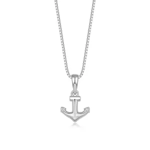 Yeelery 925 Sterling Silver Anchor Pendant Choker Necklace for Women, Hip-Hop & Edgy Style, Trendy Fashion Accessory for Daily Wear, Street Outings & Parties