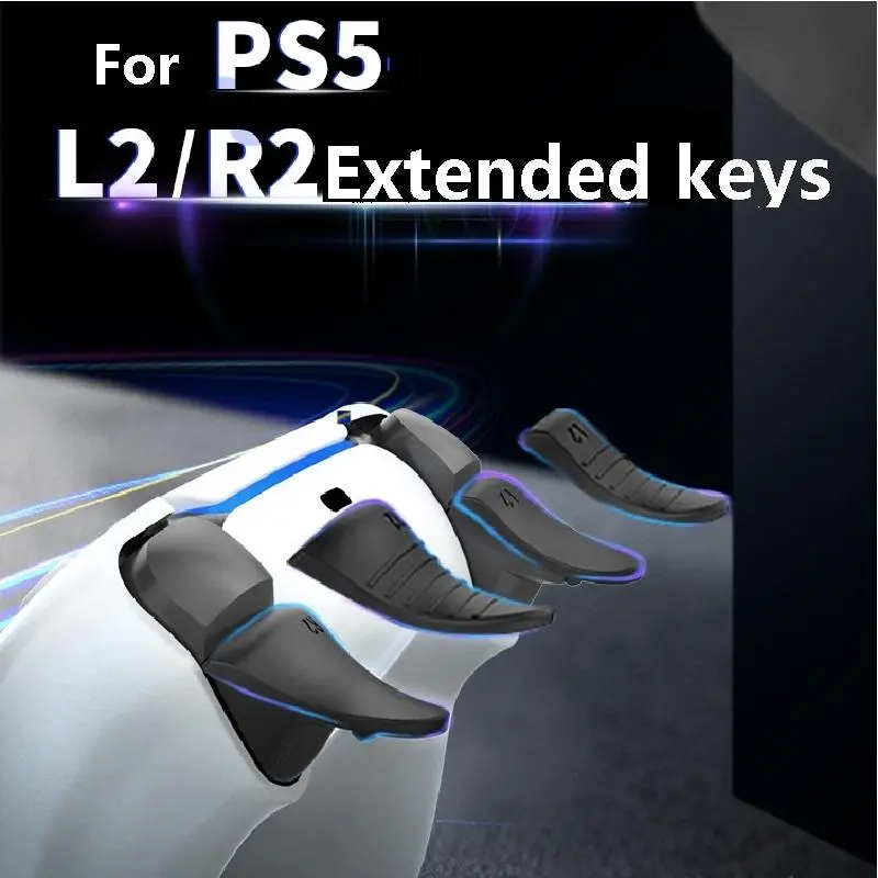 Trigger Extenders, L2 R2 Extended Keys, Non-slip Extension Keys, Gamepad Trigger Keys, Gaming Accessory, Gaming Console Accessories, Game Peripherals for PS5