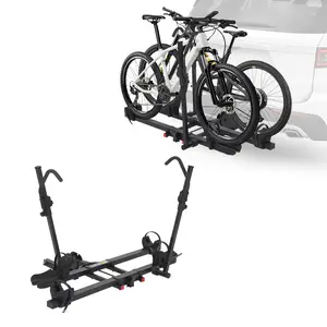 Heavy Duty Hitch Bike Rack for 2-Inch Receiver, 200LBS Capacity Platform Bicycle Carrier for E-Bikes Mountain & Fat Tire Bikes up to 4.7", Anti-Wobble Car Rack with Tilt & Fold Design for SUV Truck RV Minivan