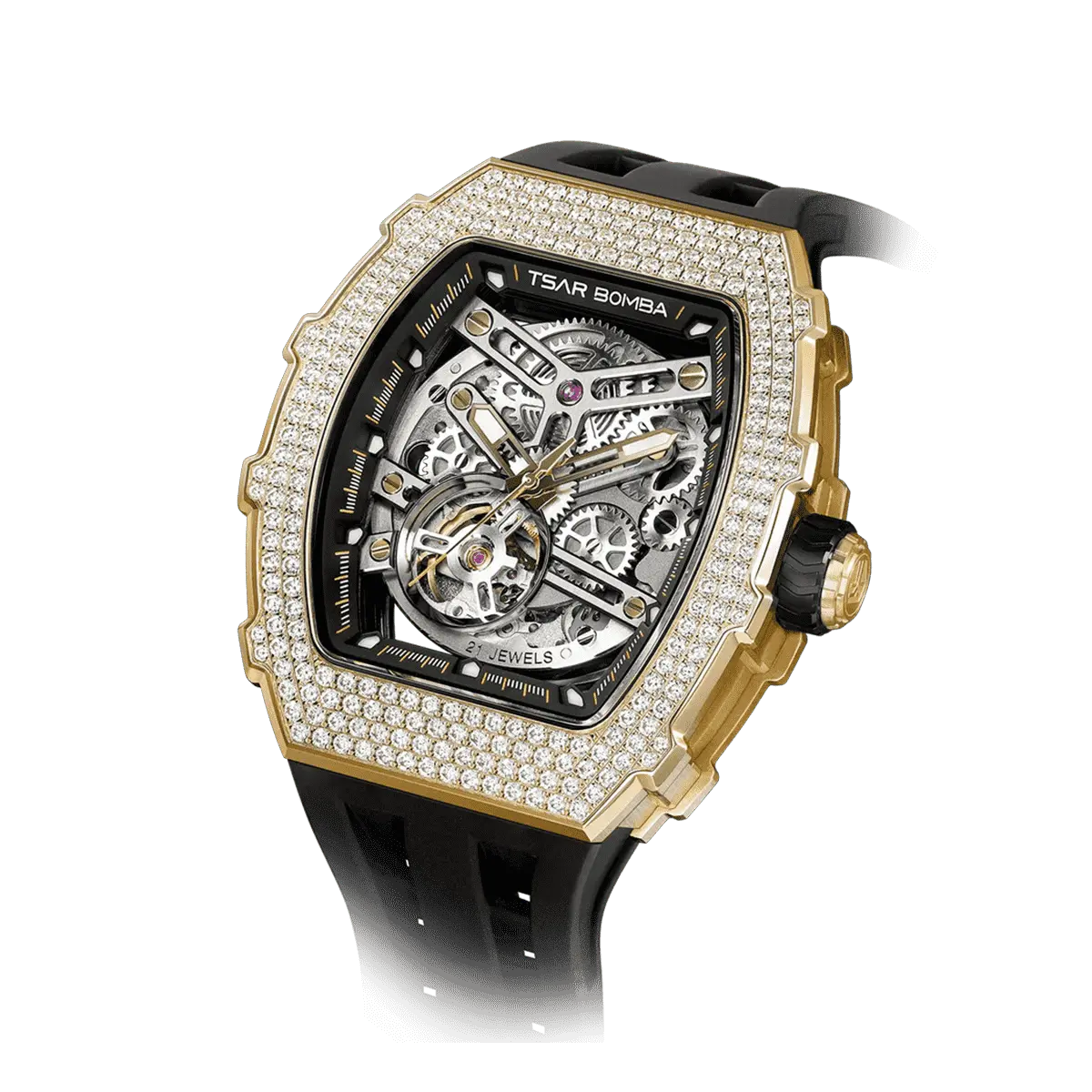 Tsarbomba Elemental TB8208D Automatic Watch With Cubic Zirconia
