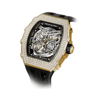 Tsarbomba Elemental TB8208D Automatic Watch With Cubic Zirconia