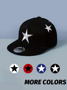 1PC Kids' Fashion Baseball Cap Snapback Hats, Trendy Hat with Five-Pointed Star Pattern, Comfortable and Breathable for Sun Protection, Suitable for Boys and Girls in Spring and Summer Outdoor Sports and Daily Matching, Ideal as a Gift