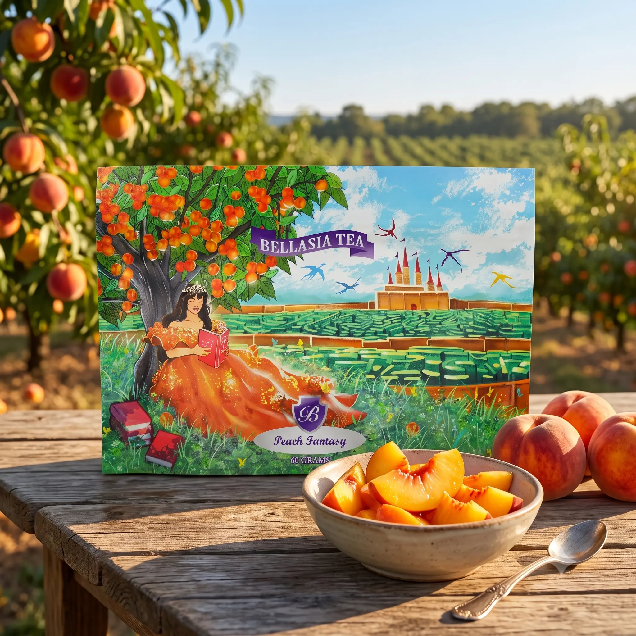 Peach Fantasy Flavored Tea, Premium Artisanal Fruit-Infused Drink for Daily Enjoyment