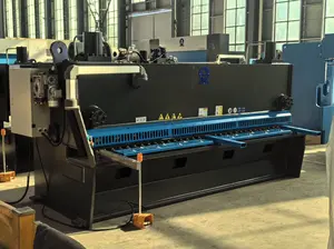 Black-blue Hydraulic Cutter Guillotine Shearing Machine 3200mm, CNC Shearing Machine with Estun 21s Controller