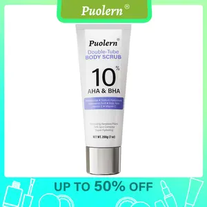 Puolern 10% AHA & BHA Body Scrub - Keratosis Pilaris, Fade Dark Spots, Nourish Skin Blend Body Care, KP Bump Eraser