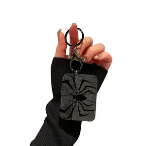 Black Spider Web AirPods Case, Anti-Drop Non-Slip Protective Cover With Portable Keychain, Stylish Gothic Shell Compatible with AirPods 3 4 Pro, Cool Halloween Decor Accessory, Unique Spooky Holiday Gift Choice