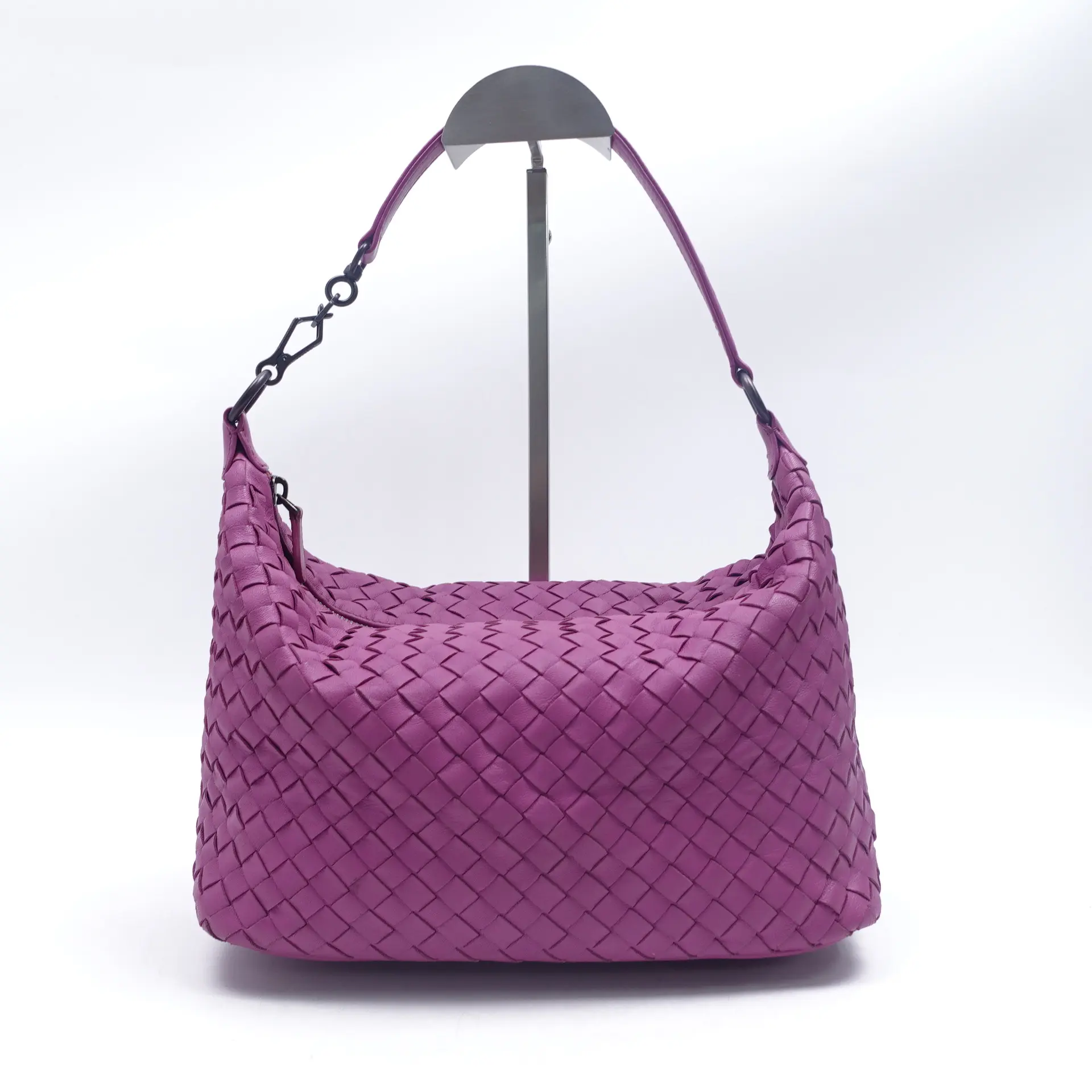 Pre-owned BOTTEGA VENETA Leather Shoulder Bags HOBO Purple Shoulder Bag T10425835