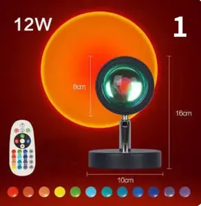 Sunset Light Lamp With Remote Projector Lights For Room At Night LED Rainbow Lamps Aesthetic