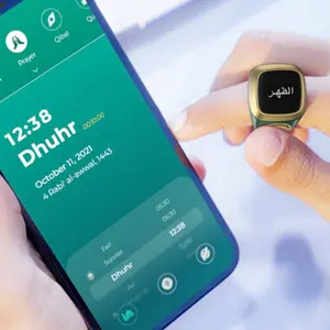 2026 Smart Zikr Ring Praise Tasbih Tally Electronic Digital Counter for Muslims Prayer Time Vibration Reminder Waterproof