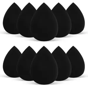10 packs, beauty sponge, professional mixed puff | super soft concealer sponge, suitable for foundation, powder, BB cream-water drop design, hydrophilic PU material, no fragrance