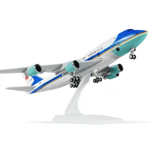 Boeing 747 Korean Air 1/240 Scale Diecast Resin Model Plane 30CM Display Gift
