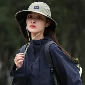 Outdoor sun protection hat for men and women summer neck protection UV protection bucket hat parent-child camping mountaineering hat reusable