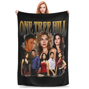 One Tree Hill Blanket Flannel Autumn/Winter Portable Soft Throw Blanket For Bedding Travel Bedspread,Flannel Throw, Soft Cozy, Lightweight Warm, Comfortable, Couch Bed Use, Home Decor, All Season, Gift Idea