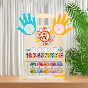 Children's educational early education, two-in-one, bead counting, desktop toys, finger arithmetic, addition and subtraction, arithmetic, digital teaching aids, teaching puzzle