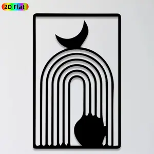 1pc Moon & Rainbow Metal Wall Art, Minimalist Moon Rainbow Statue Mural, Ideal Gift for New Year, Easter, Nature Decor Enthusiasts, Rust-Resistant Metal Wall Decor Wall Sculptures, Perfect for Outdoor Fence & Indoor Living Room Wall Enthusiasts