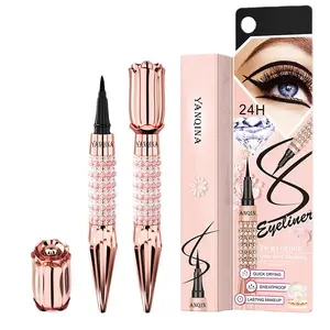 Fast Quick Dry Queen Luxury Eyeliner Soft Smooth Eye Liner Waterproof Cosmetics Black Pen Eyes Makeup Eyeliners  Lipliner  Liquid waterline
