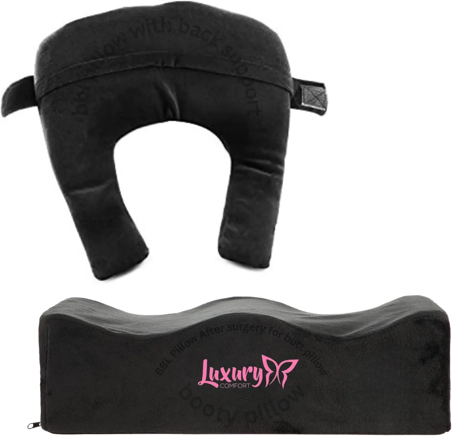 Premium BBL Booty Pillow for Post Recovery Brazilian Butt Lift | Comfortable & Stylish Butt Lift Recovery Pillow & Buttocks Support Cushion for After Surgery Sitting + Cushion Cover/Drawstring Bag