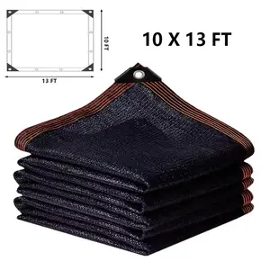 90% Black Shade Cloth, 10X13 FT Mesh Tarp withGrommets, Garden sunblockShade Cloth ShadingAntifreezing for PlantsCover, Greenhouse, Barns KennelPatio,Tomatoes