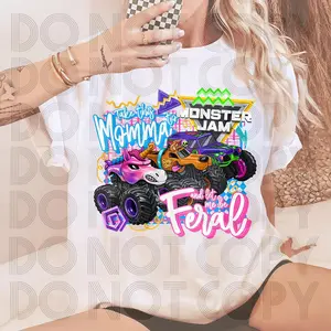 Take This Momma To Monster Jam And Let Me Be Feral T-Shirt, Funny Monster Truck Mom Tee, Arena Event Racing Tee, Off Road Shirt, Truck Lover Shirt, Racing Truck Outfit, Gift for Truck Fans, Gift for Boys Girls, Trending Tee
