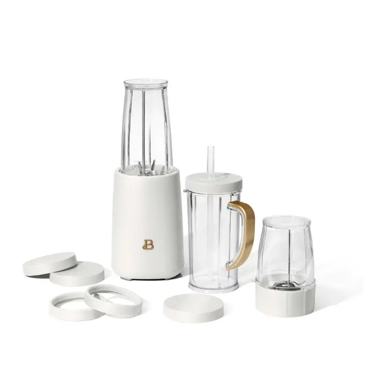 Beautiful Personal Blender Set with 12 Pieces, 240 W, White Icing by Drew Barrymore