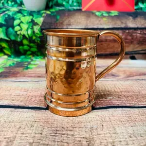 Pure Copper Mugs for Drinking Water - Reusable Drinkware