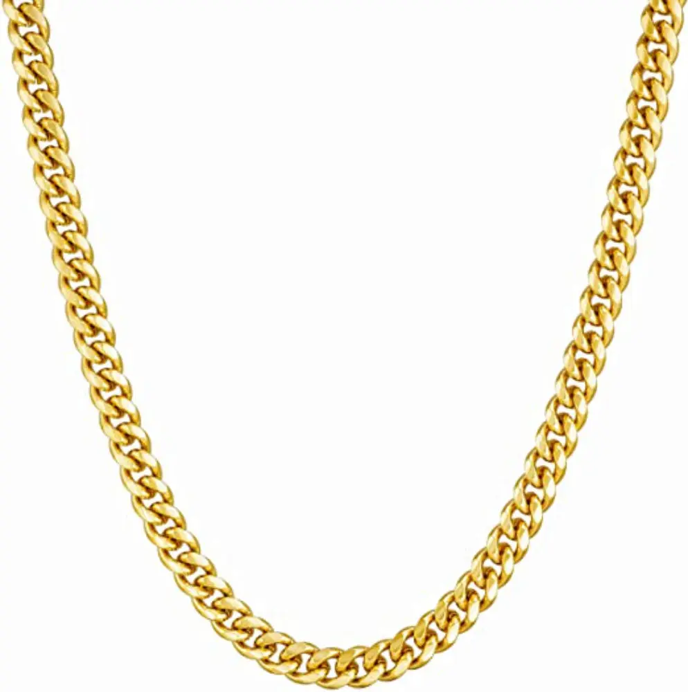4.5mm Cuban Link Chain, Fashion Costume Jewelry Necklace Accessory