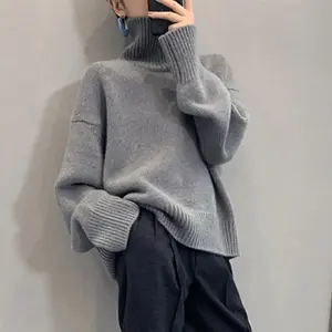 New turtleneck Cashmere sweater women cashmere sweater loose cashmere sweater women