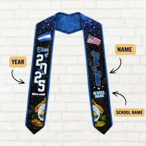 Personalized Honduran Graduation Sash 2026, Honduras America Flag Graduation Stole 2026