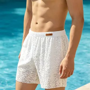 Premium Men's Ice Silk Lace Boxer Shorts(2/3-Pack) — Cooling Ice Silk, Ultra-Soft, Seamless & Sheer, Odor-Resistant Elastic Waistband; A Thoughtful Gift