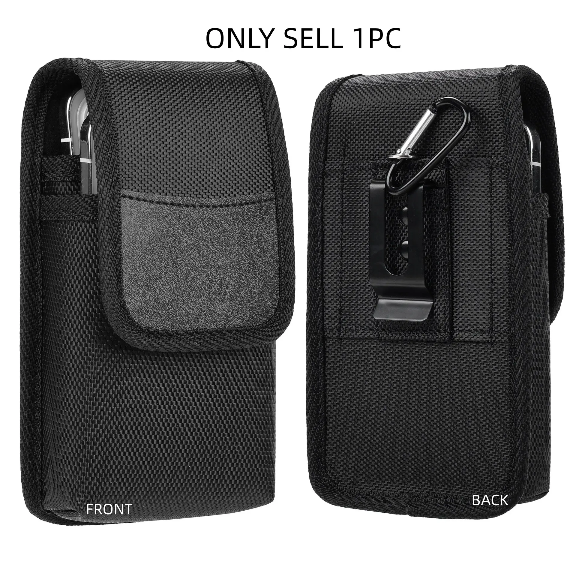 Dual Phone Waist Pack, Portable Waist Bag, Tactical Phone Case, Tactical Waist Pouch, Holds 2 Large Screens, Multi-Layer Outdoor Belt Bag, Hiking, Work, Travel