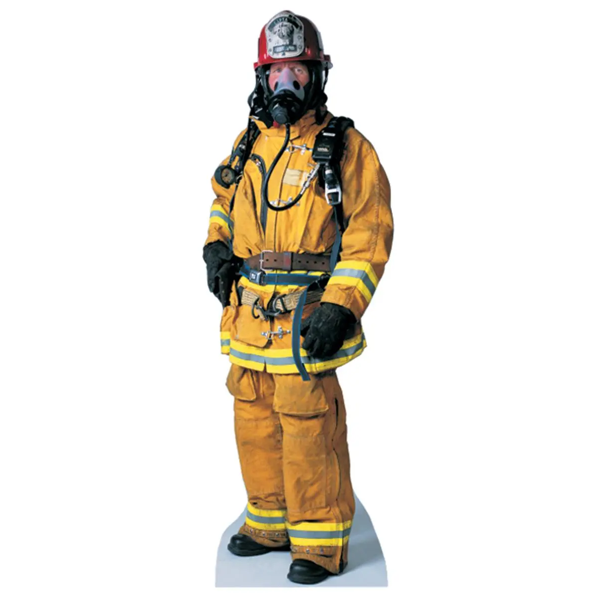212 MAIN Advanced Graphics Life-Size Firefighter Cardboard Stand-Up Cutout, 71x24 in Corrugated Card Home Decor, Wall-Mounted Decorating Option for Firefighter Enthusiasts