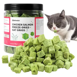 60g Cats Grass Treats Cat Toy for Teeth Cleaning Lickable Catnip Chew Snack for Indoor Fish Oil Flavored Kitty Freeze Dried Food Kitten Grass Teething Stick Hairball Removal Dog Treat cat grass treat hairball control snack stick hair ball oral health
