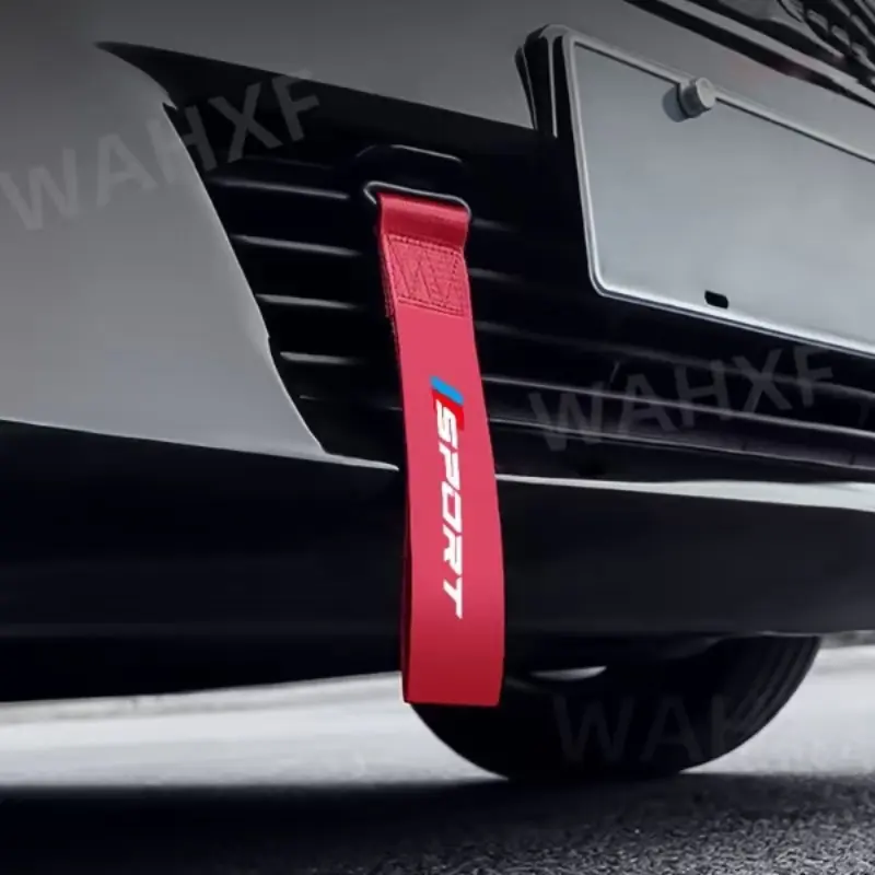 Racing Tow Strap, Towing Car Vehicle Modification Sports Trailer Belt Fit for Front or Rear Front Bumper Aesthetic Decorative Car Accessories