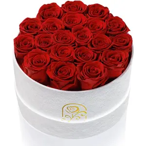 Gifts for Women Preserved Roses Flower Box, Luxury  Box with 20 Roses, Preserved , Romantic  for Her, Wife, Girlfriend, Birthday Anniversary Christmas (Red)