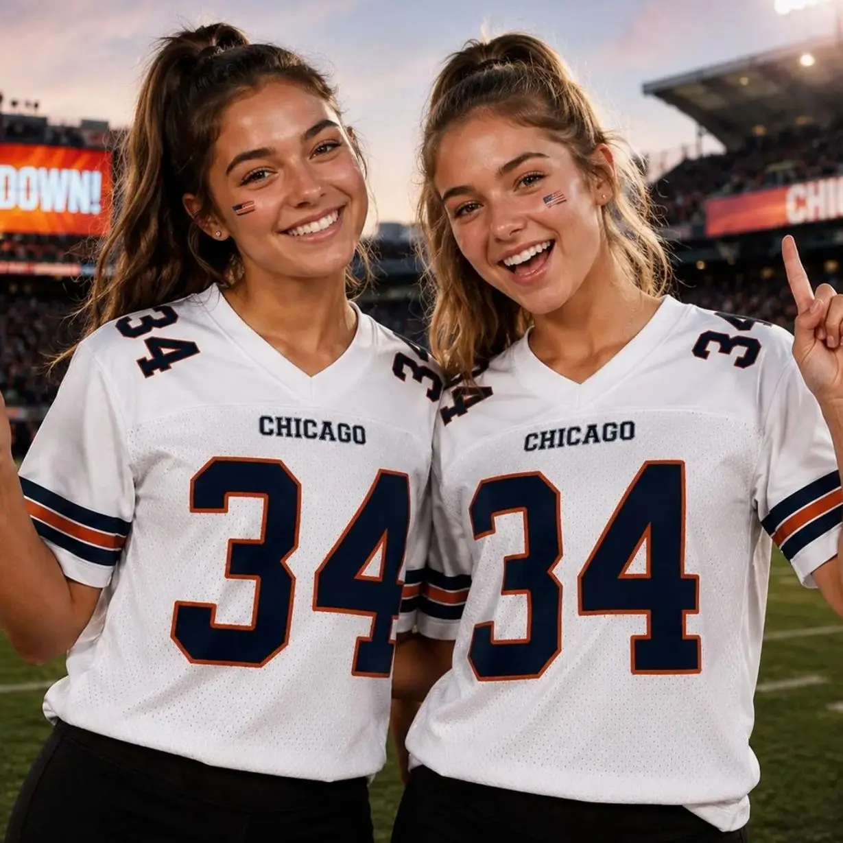 Chicago White Football Jersey Personalized Fan Shirt, Custom Game Day Apparel, Vintage Stadium Style Gift for Football Lovers M1H