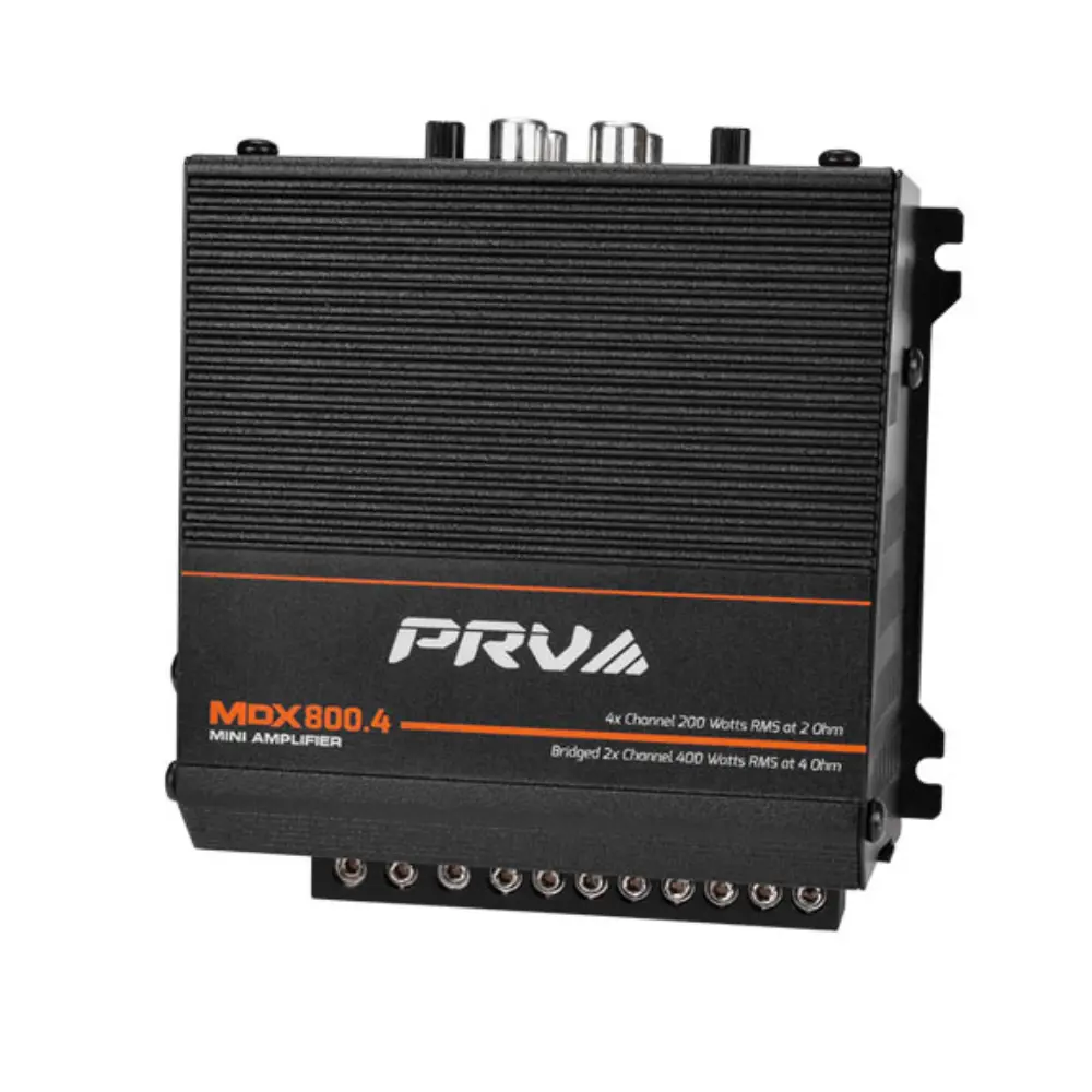 PRV Audio MDX800.4 2 Ohm Mini 4 Channel Digital Full Range 800x4 Car Amp 4x 200w