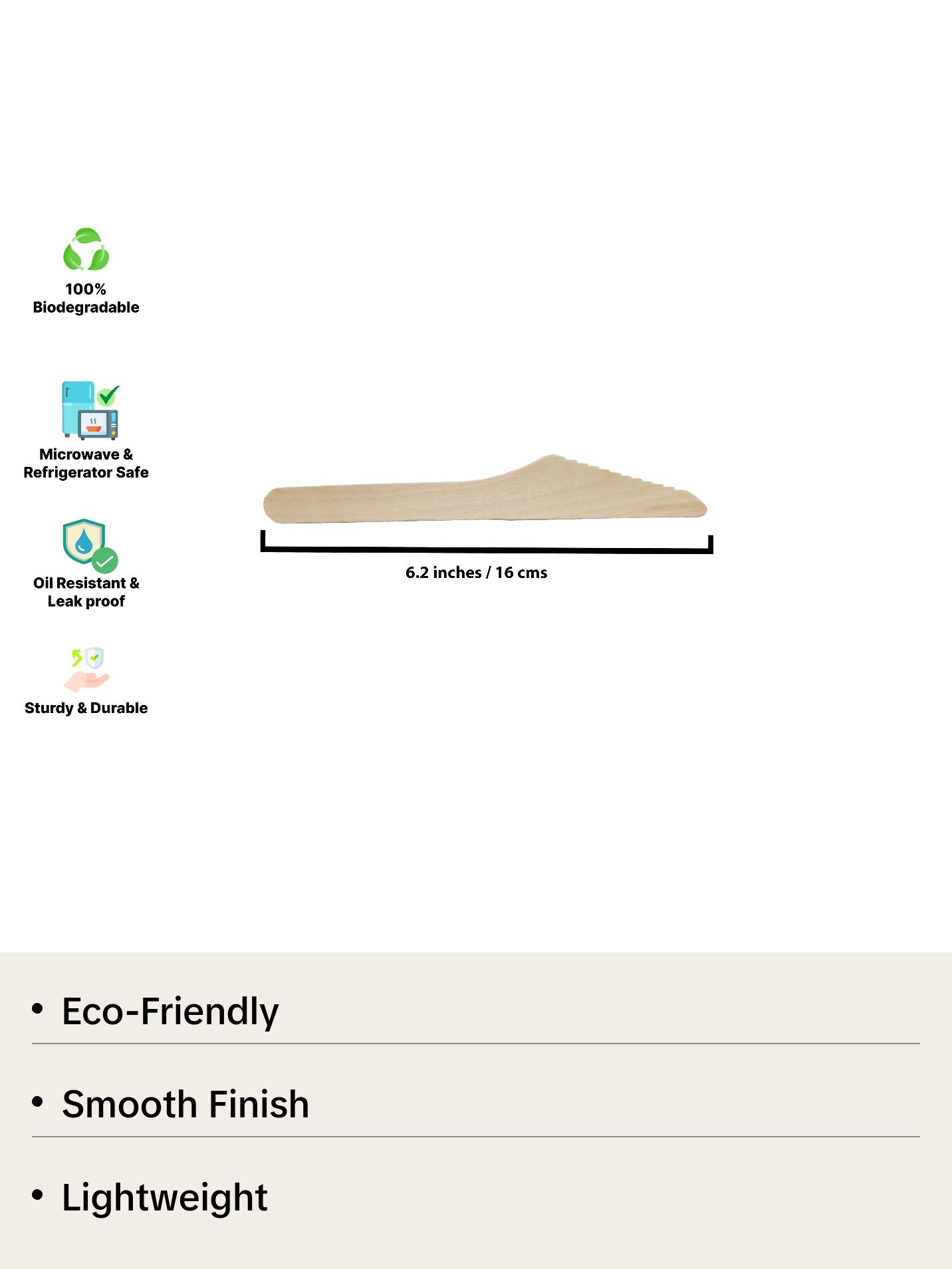 HARSHU Disposable Wooden Knife Set (100 per pack)