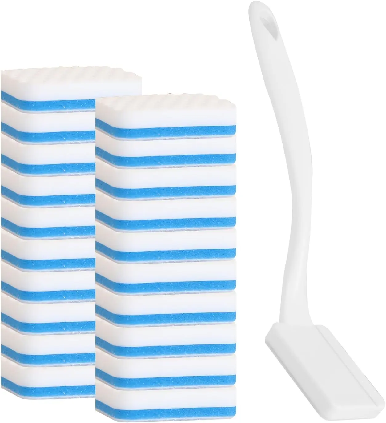 Magic Sponge Eraser Brush, 20 Replacement Pads with Handle