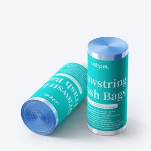 UAHPET 40 Pack Cat Litter Bags with Drawstring, Compatible with Stainless Steel Self-Cleaning Cat Litter Box Liners Waste Bags Replacement