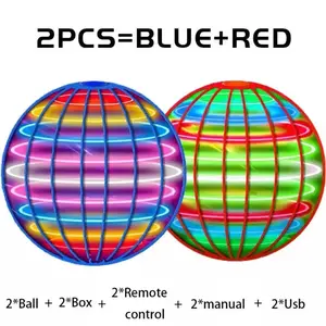 Flying Ball Children's Hand Controlled Color LED Cosmic Globe 360 ° Rotating Suspension Ball Suitable for Indoor and Outdoor Toy