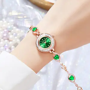 Elegant luxury women’s  diamond dial, water-resistant and scratch-resistant, featuring an adjustable strap and a fashionable design.Suitable for wearing on all occasions perfect Mother’s Day gift for your wife or mom. stylish watch