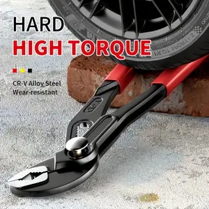 Quick Release Pump Pliers Set, Large & Small Adjustable Metal Pipe Clamp, Durable Plastic Handle, DIY Plumbing Tool for Home Use