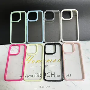 Candy color epoxy phone case, perfect for DIY decor with stickers, photos and cream glue. Use as-is or customize freely. Shockproof, non-slip and anti-yellowing. Fits iPhone 15 Pro Max, 16, 16 Pro Max, 17 and 17 Pro Max.