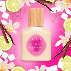5 SENS In Too Deep Eau de Parfum Set 30mL + 10mL | Vanilla Sandalwood Perfume for Women | Tahitian Vanilla, Bergamot & Sandalwood | Long-Lasting Clean Vegan Fragrance