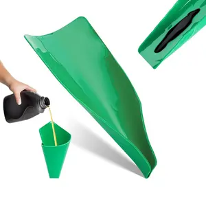 Reusable Flexible Silicone Oil Funnel, Foldable and Bendable, Suitable for Cars, Motorcycles, Trucks, Lawn Mowers, Snow Plows