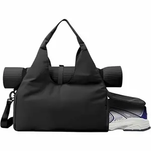 Gym Bag, Yoga Gym Bag for Women and Men,Women's Lightweight Travel Bag, Carrying Workout Gear and Accessories, Shoe Compartment and Wet Dry Storage Pockets
