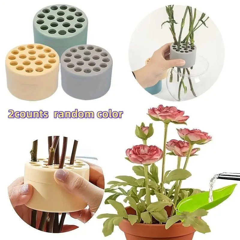 Large Flower Bouquet Stands, Reusable Vase Size Floral Support, Spiral Stem Holder, Plant Support Tools with Stability for Indoor Outdoor Use