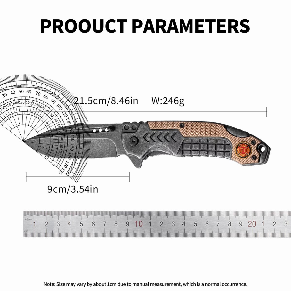 Heavy-Duty Rescue Style Folding Knife, EDC Gear for Outdoor Adventures & Everyday Carry