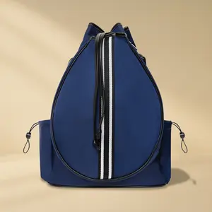 Tennis Bag - Convertible Racket Backpack - Navy/Black Stripe